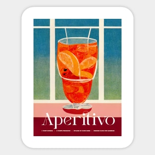Retro Aperitivo Poster Window Aperitivo Homebar, Kitchen Bar Prints, Vintage Drinks, Recipe, Wall Art Sticker